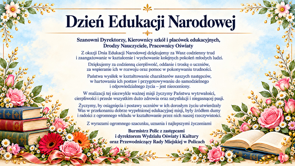 Życzenia z okazji Dnia Edukcji Narodowej