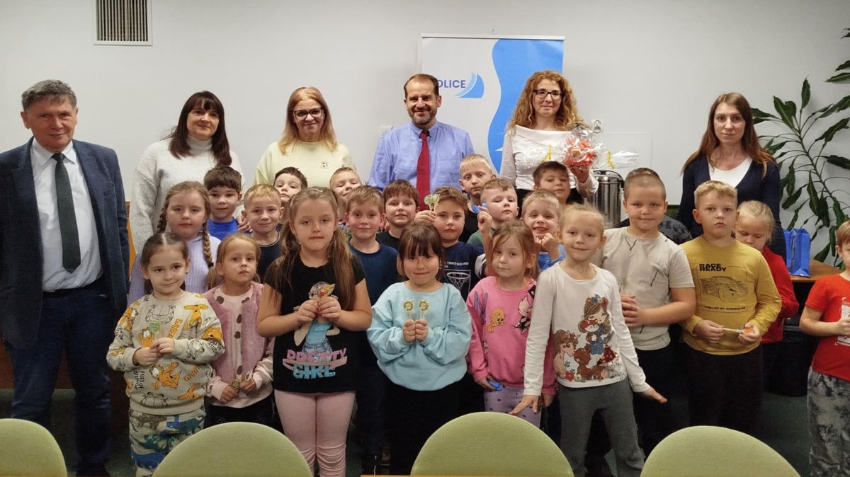 Dzieci u burmistrza z wizytą