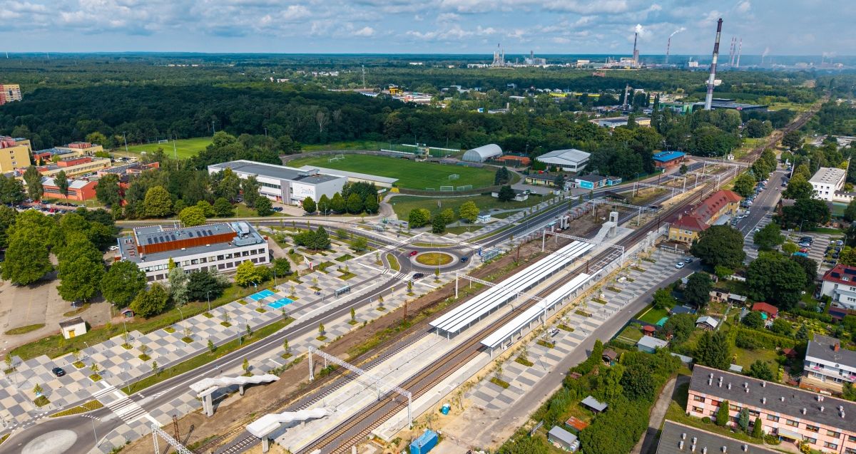 Widok na ulicę Stanisława Szymaszka z lotu ptaka