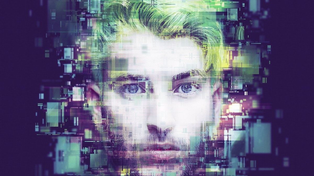 grafika artystyczna twarz mężczyzny