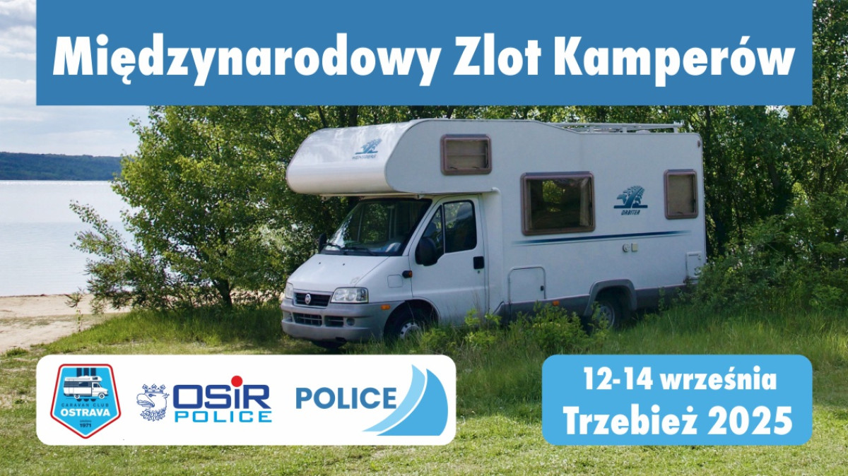 zdjęcie kampera a na nim nazwa imprezy i loga