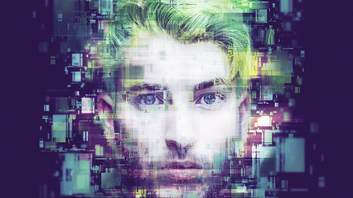 grafika artystyczna twarz mężczyzny